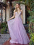 Formal Sleeveless Graduation Gown w/ Floral Motif & Lace up Back NXG1795