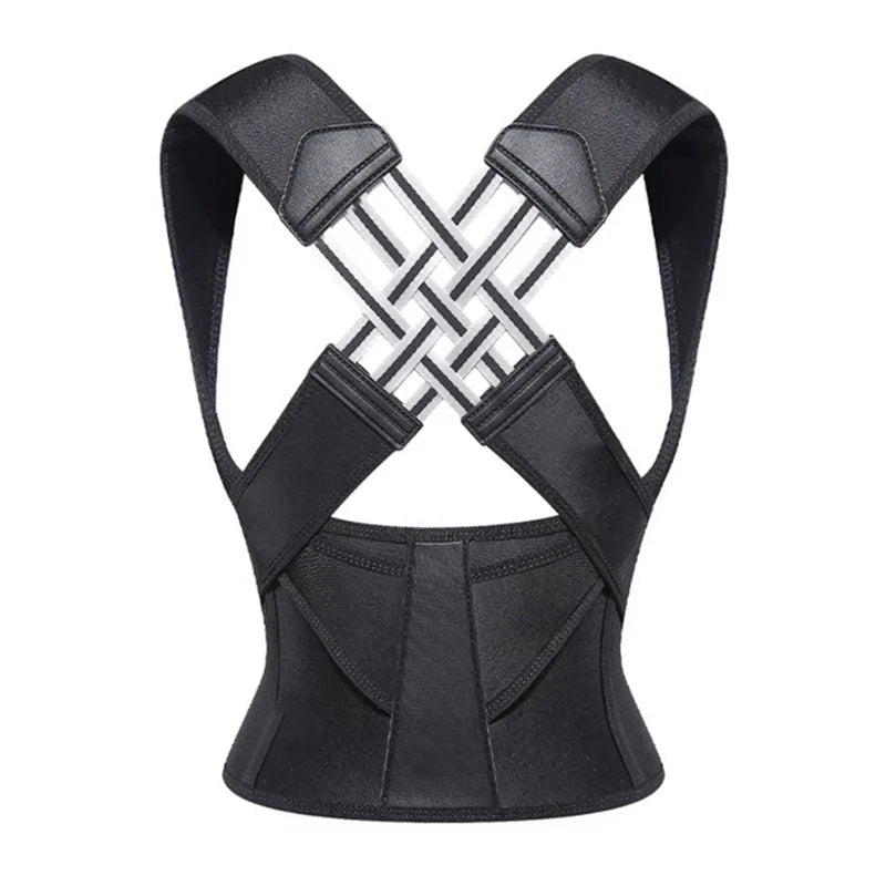 Back Brace Posture Corrector for Men - Adjustable Full Back Support